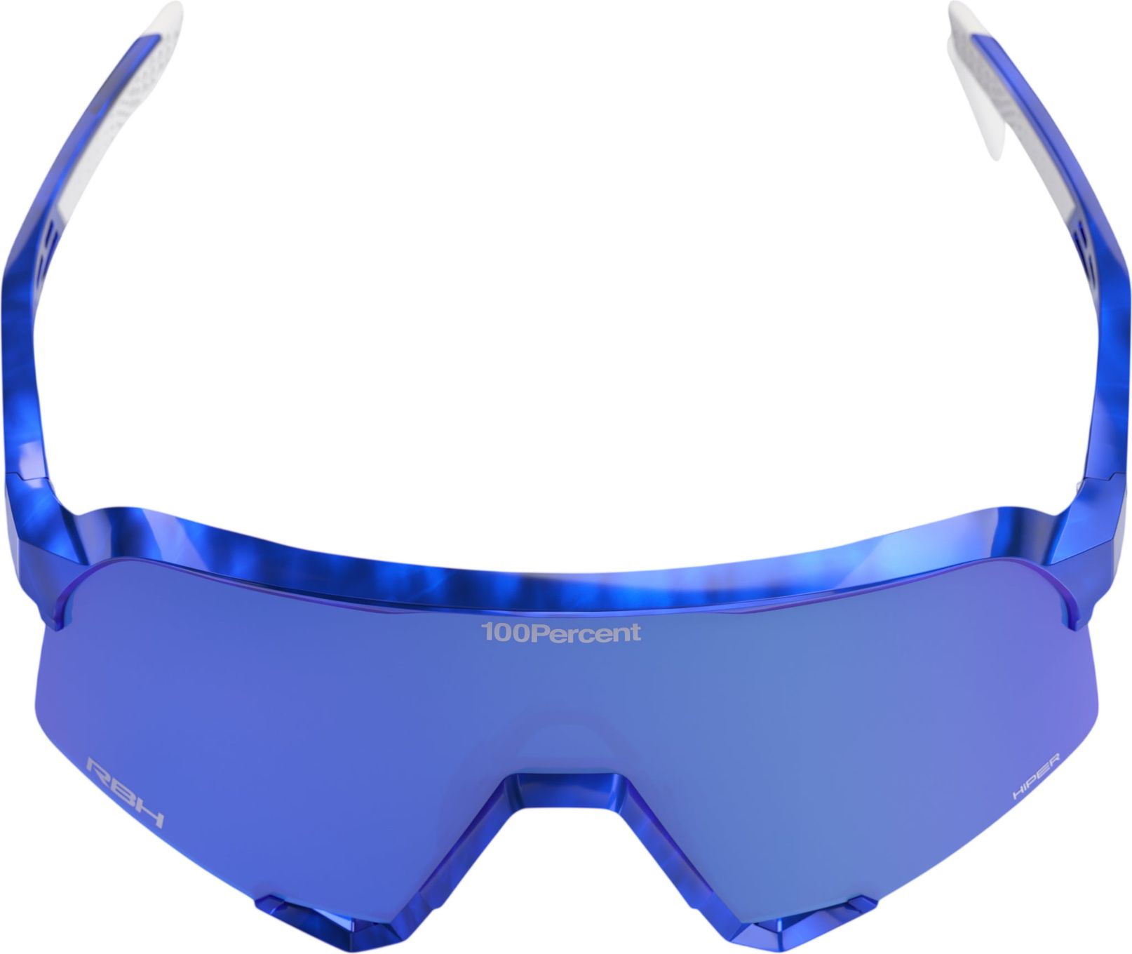 Brille 100% S3 RBH Gloss Blue Holographic mit HiPER-Spiegelgläsern