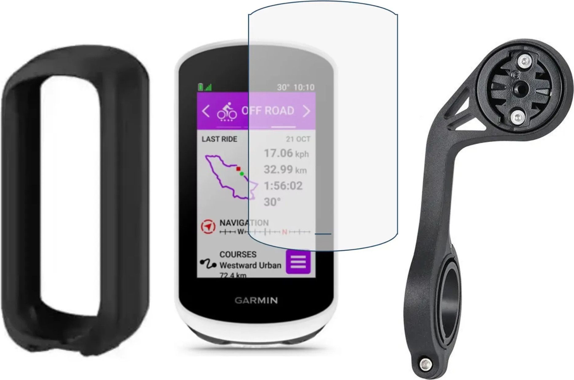 Coque Silicone Sur Mesure Pour Garmin Edge Explore 2 – Anti-choc, Poussière, Eau – Légère (Noir, Orange, Bleu, Blanc)