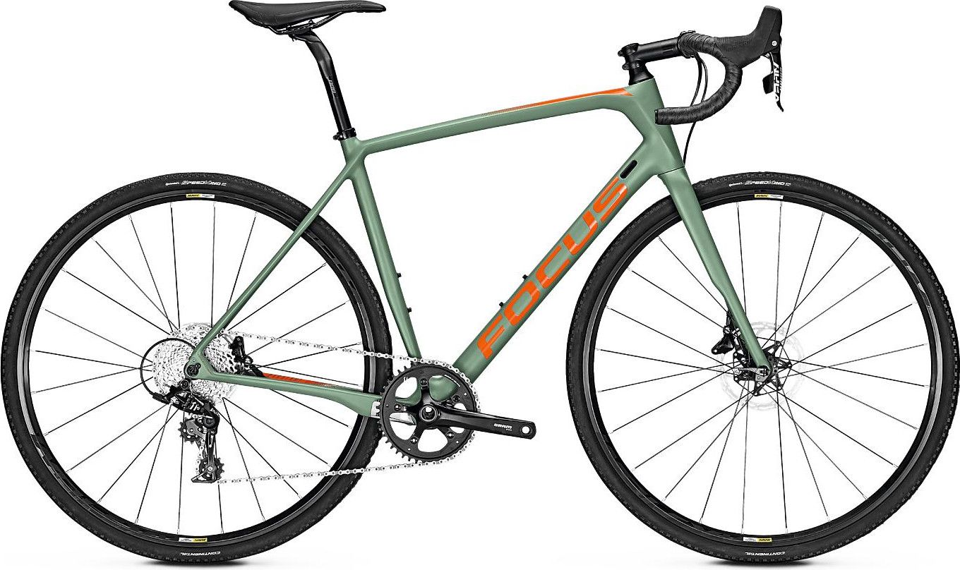 Focus Gravel Bike Paralane 8.9 GC Sram Apex 11s Green Orange 2019 Alltricks