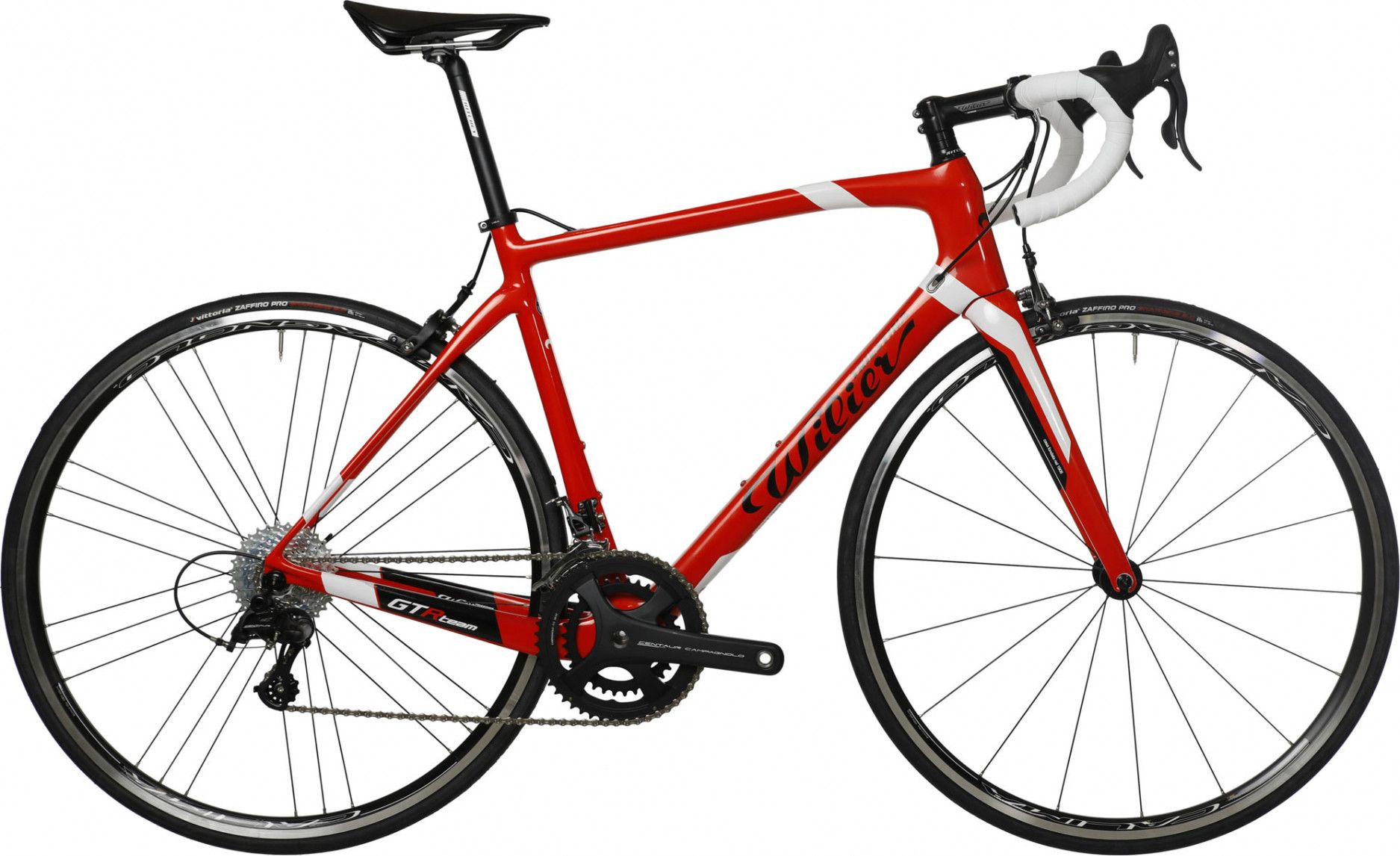 Wilier Triestina GTR Team Road Bike Campagnolo Centaur 11S 700 mm Red White  Black Glossy 2022