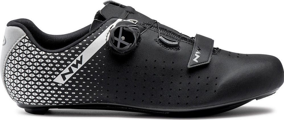 Northwave Core Plus 2 Wide Road Shoes Black Silver