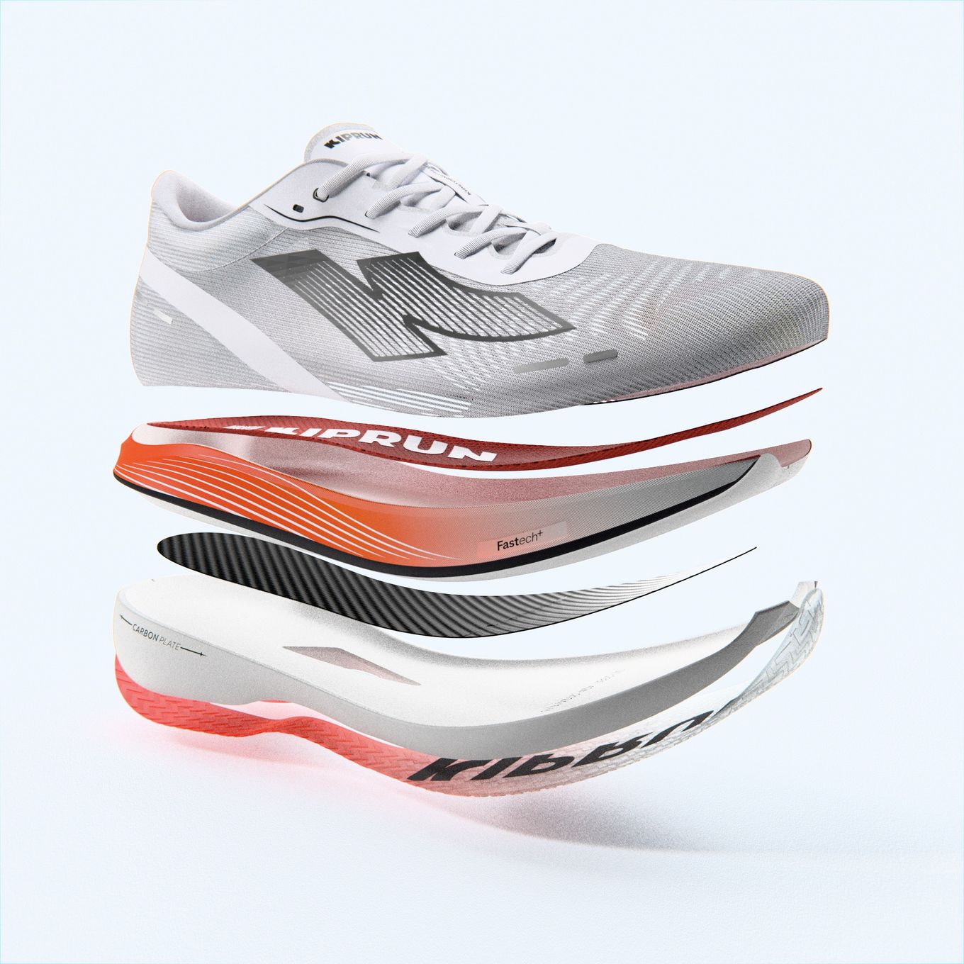 Kiprun Kipstorm Challenger Running Shoes - White/Red | Alltricks.com