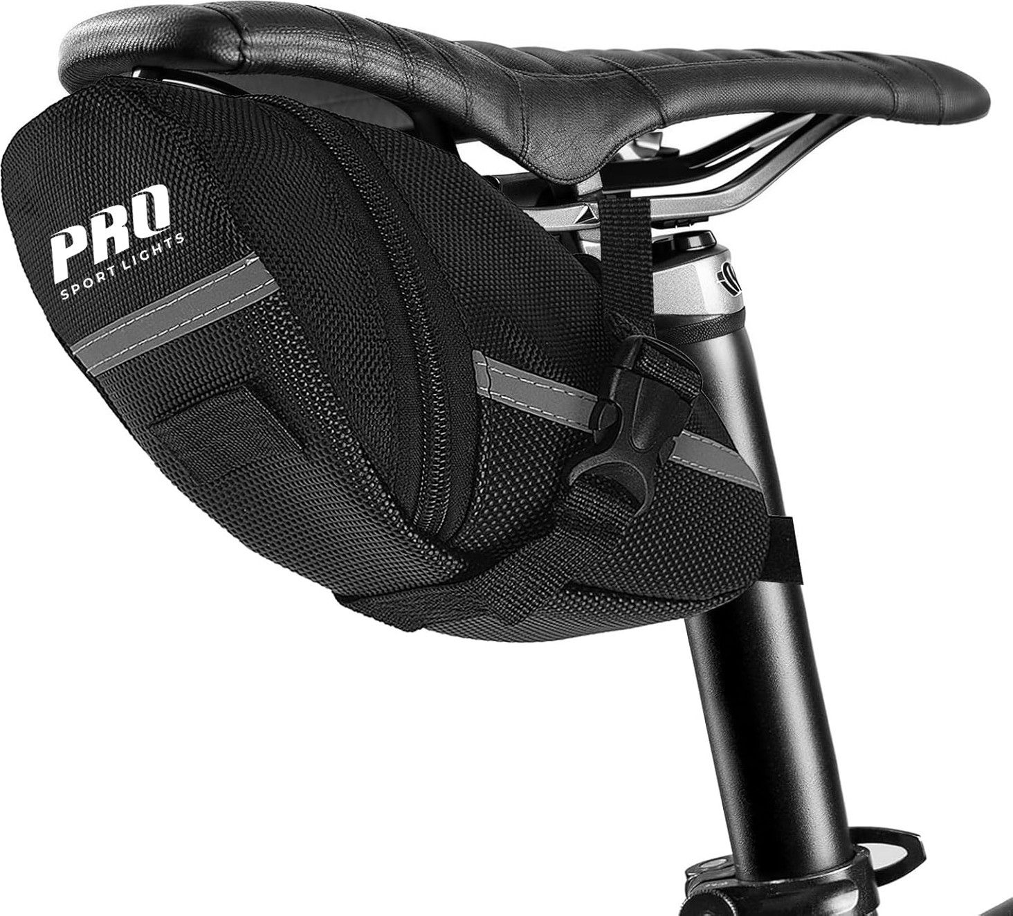 SACOCHE ARRIERE VELO DOUBLE VELOX SIMILI CUIR GRAINE NOIR FIXATION Porte Bagage