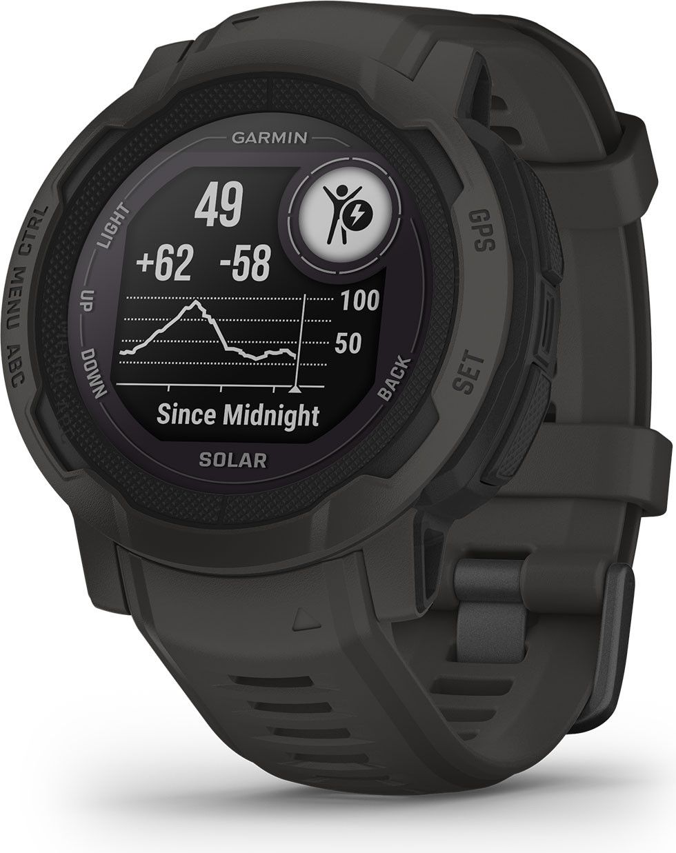 Relógio esportivo solar Garmin Instinct preto