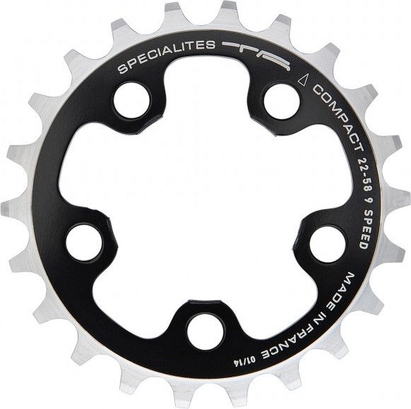 Pignon Vélo Specialites TA Compact 44 Dents - 94mm Extérieur, Noir, Neuf