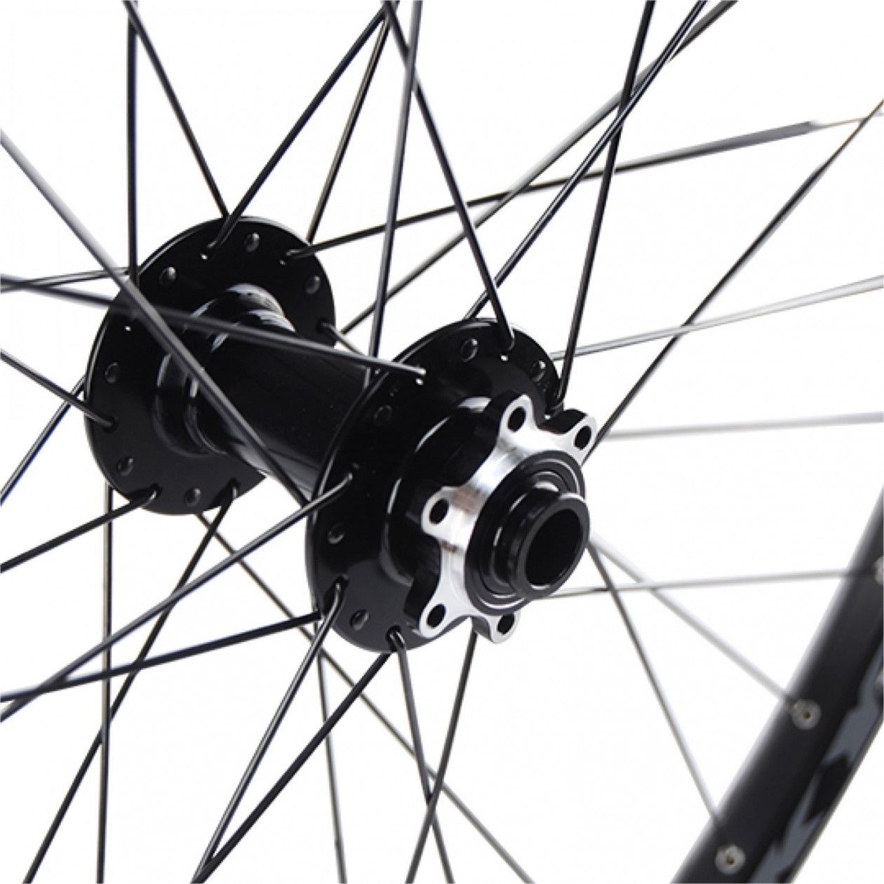 Roue VTT 27.5 plusp arrière k7 jante couleur noir mach1 trucky30. disc