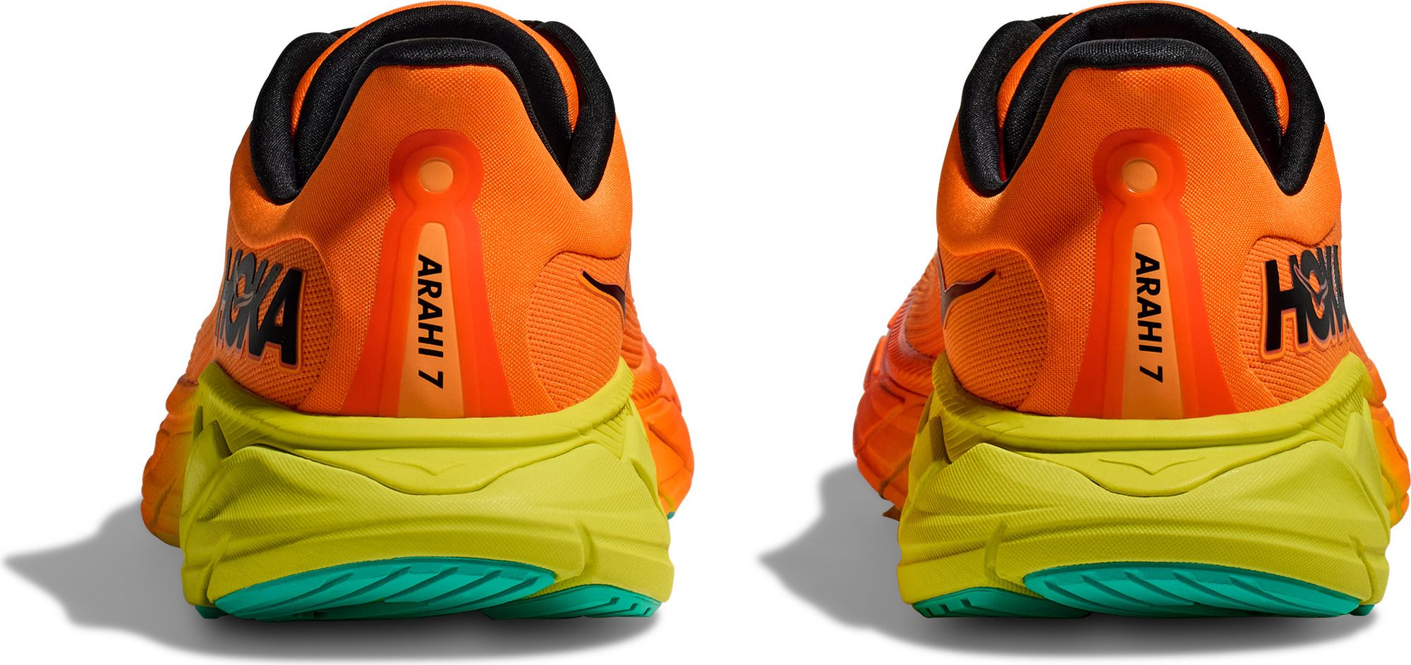 HOKA ARAHI7 水色/黄色/赤　27cm Hoka Arahi 7 Running Shoes Orange/Yellow Men's | Alltricks.com