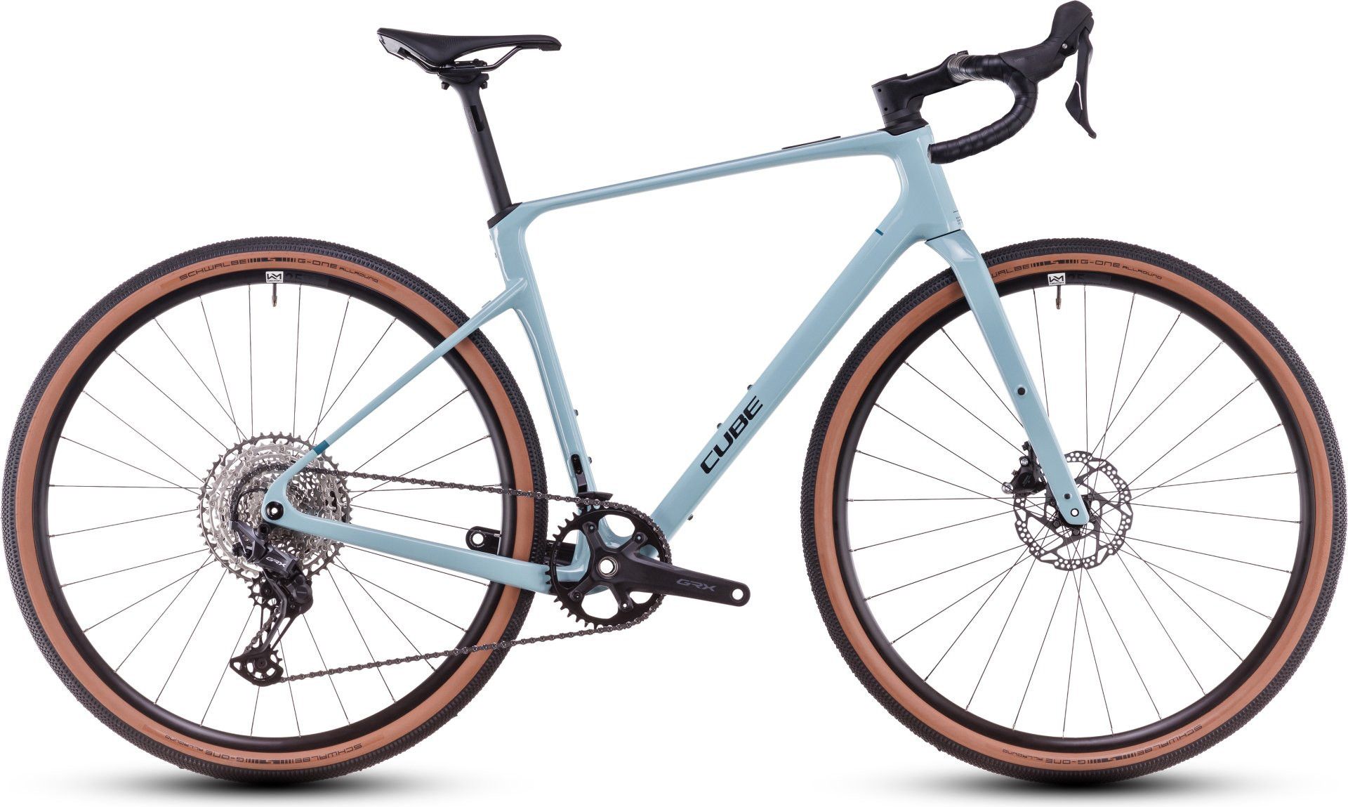 Cube Nuroad C:62 One Gravel Bike Shimano GRX 12S 700 mm Blue Teal Grey 2025