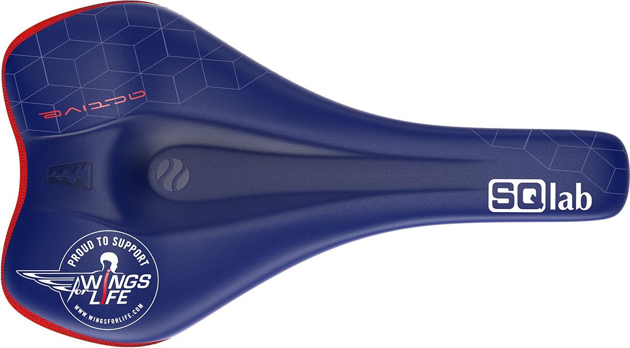 Saddle SQlab 611 Ergowave Active 2 1 Ltd Wings For Life Blue Red