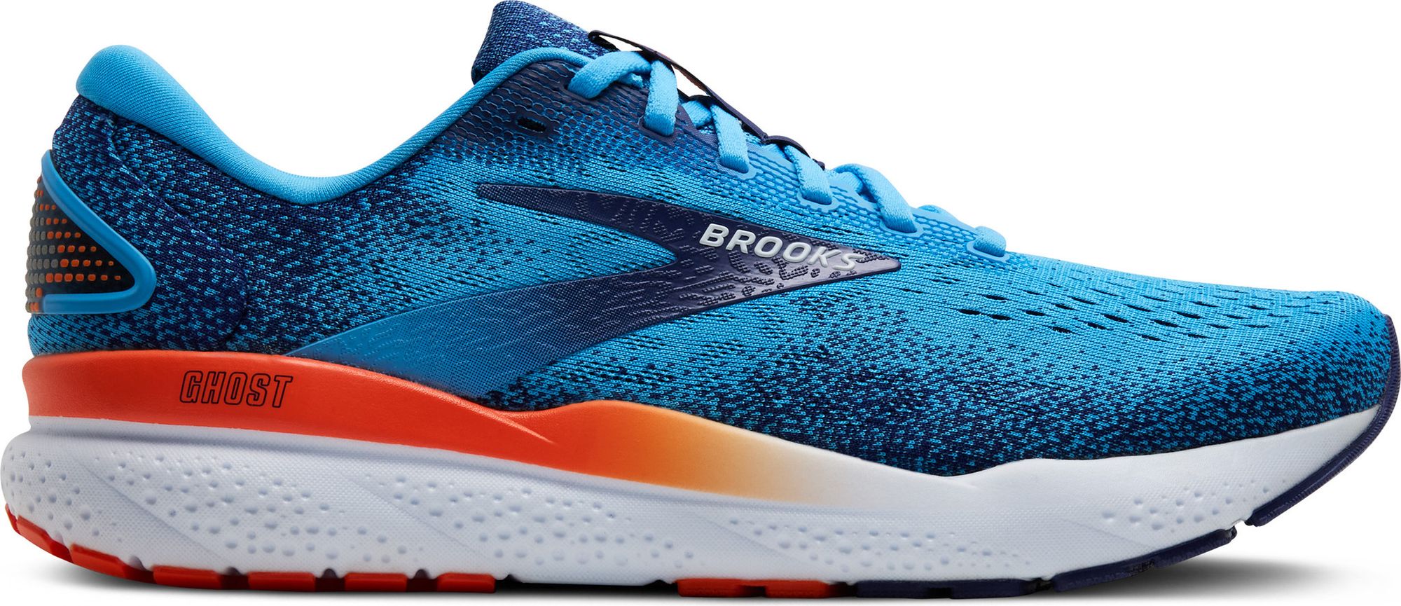 Brooks Ghost 16 Running Shoes Blue/Orange Men display picture 1