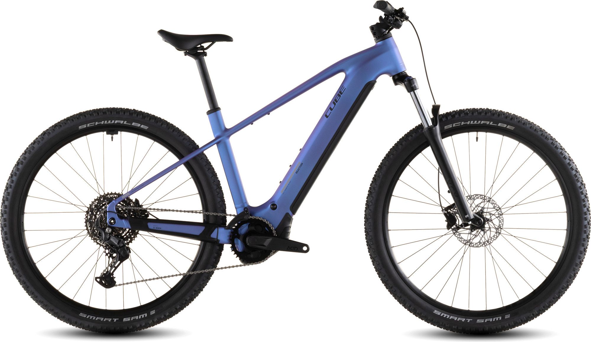 Cube Bosch Velo Electrique 2020 Cube Reaction Hybrid One 800 Electric  Hardtail MTB Shimano 10S 800 Wh Bosch 100 Nm 29'' Iris Blue Purple 2026