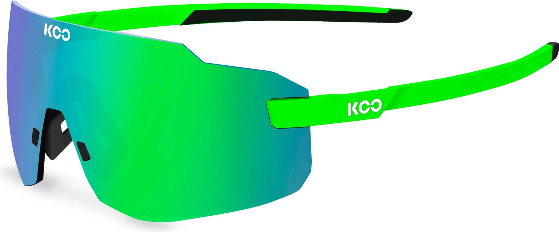 KOO Supernova サングラスGreen Mirror/CAT 2 KOO Supernova Fluorescent Green Sunglasses - Mirror Green Lenses