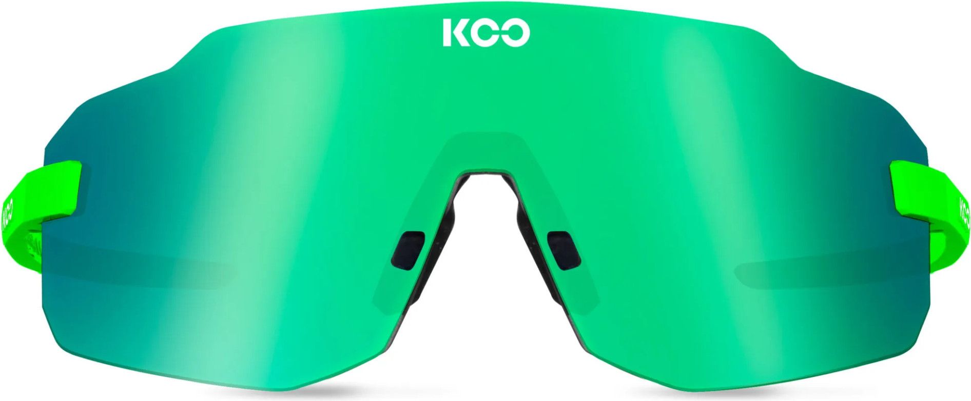 KOO Supernova Fluorescent Green Sunglasses - Mirror Green