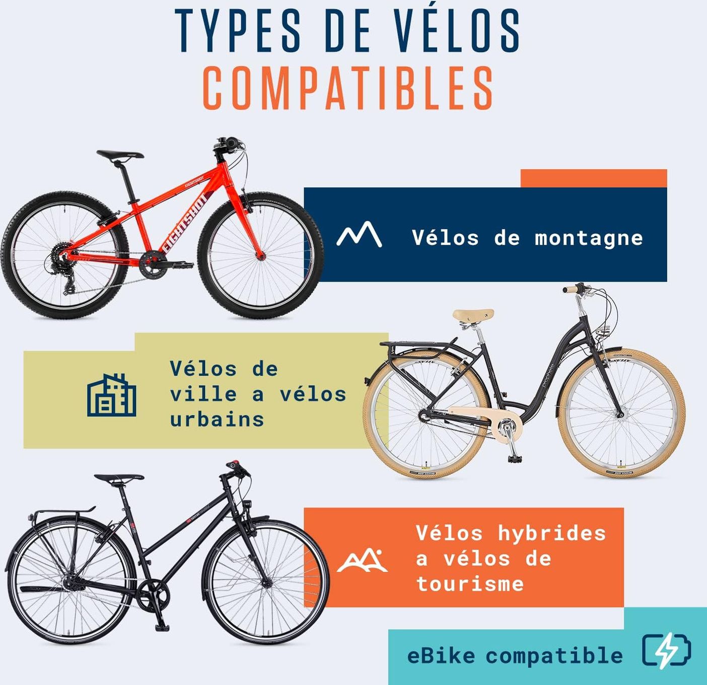 4 Patins De Frein Vélo V-Brake 70mm - Compatibles Shimano, Tektro, Avid