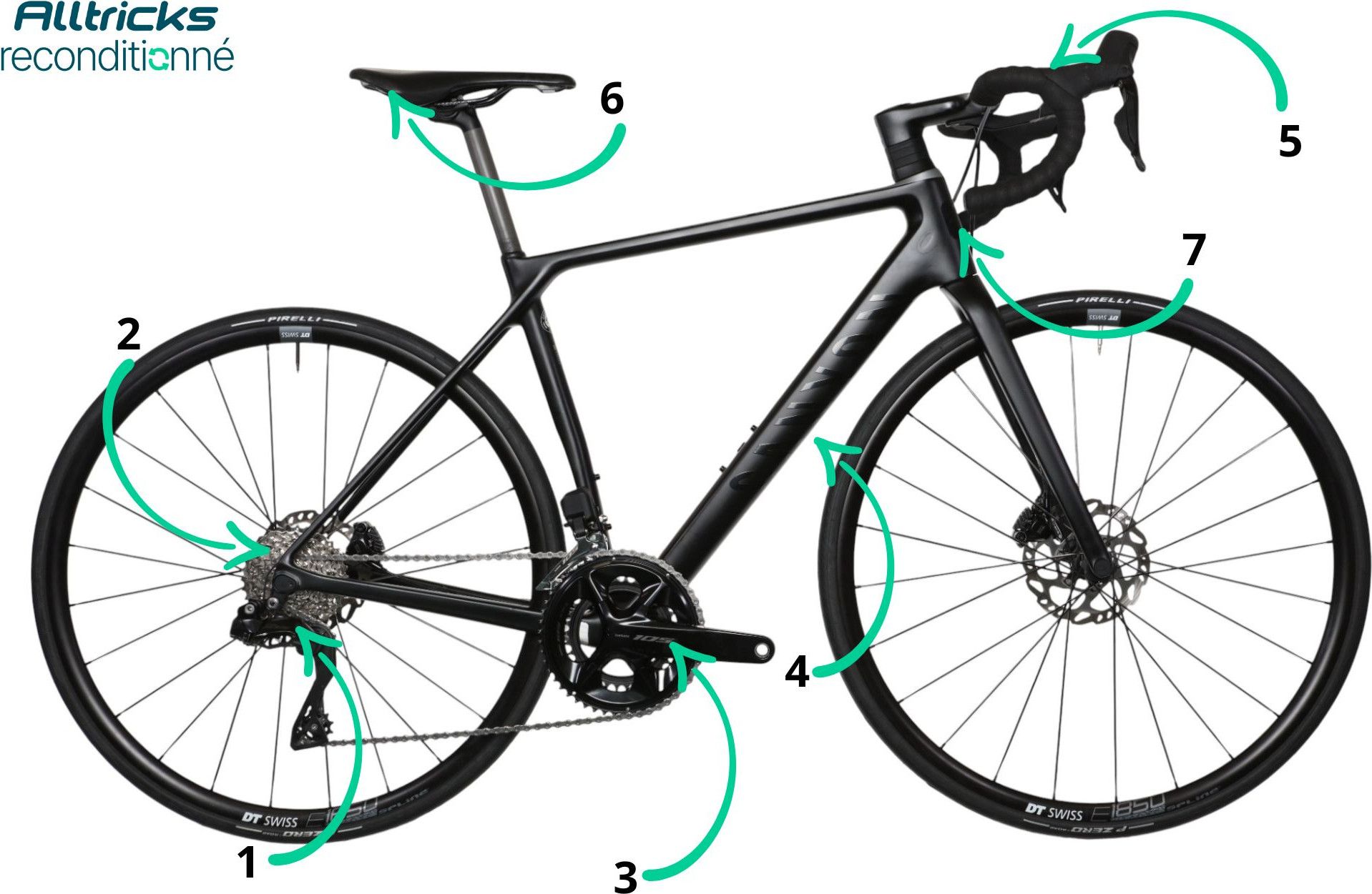 Canyon Endurance CF SL 7.0 Rennrad Shimano 105 DI2 T.172/178 cm   generalberholtes Produkt | Alltricks.de