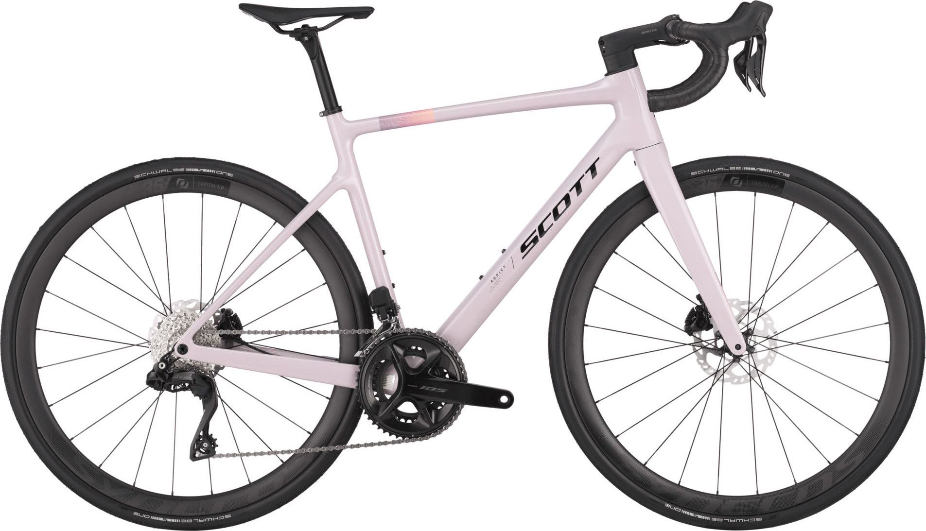 Scott Addict 30 Shimano 105 Di2 12V 700 mm Road Bike Pink 2025