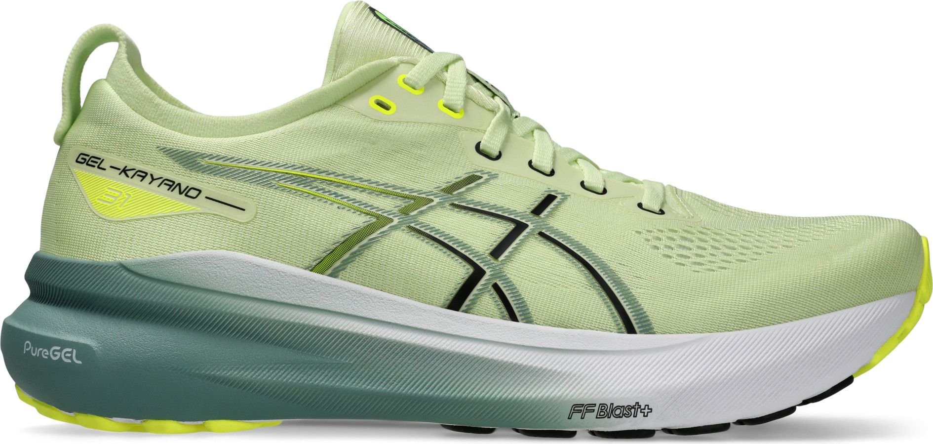 Chaussures Running Asics Gel Kayano 31 Vert Jaune Homme