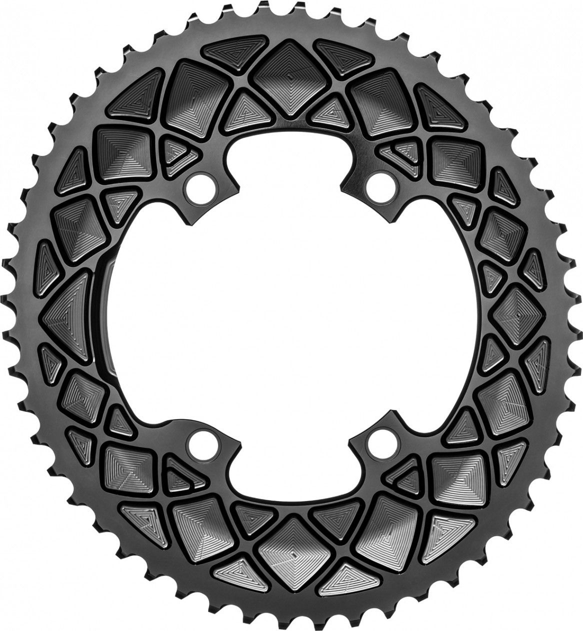 AbsoluteBlack Premium Oval Road 110/4 BCD Chainring for Shimano
