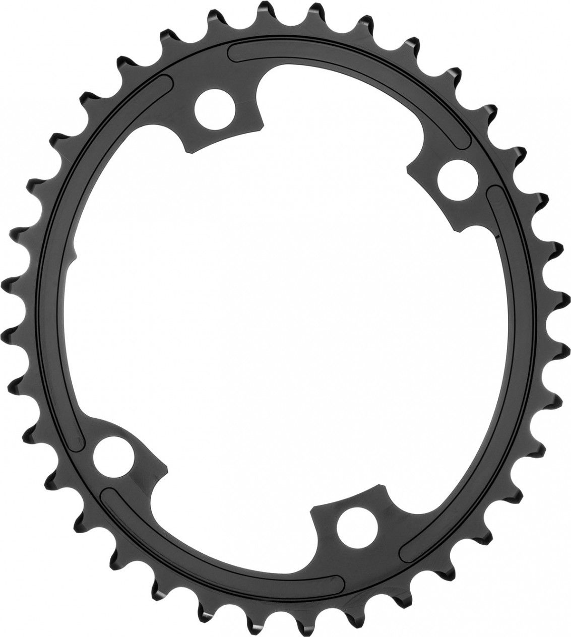 AbsoluteBlack Platos ovalados Premium Road 110/4 BCD para bielas