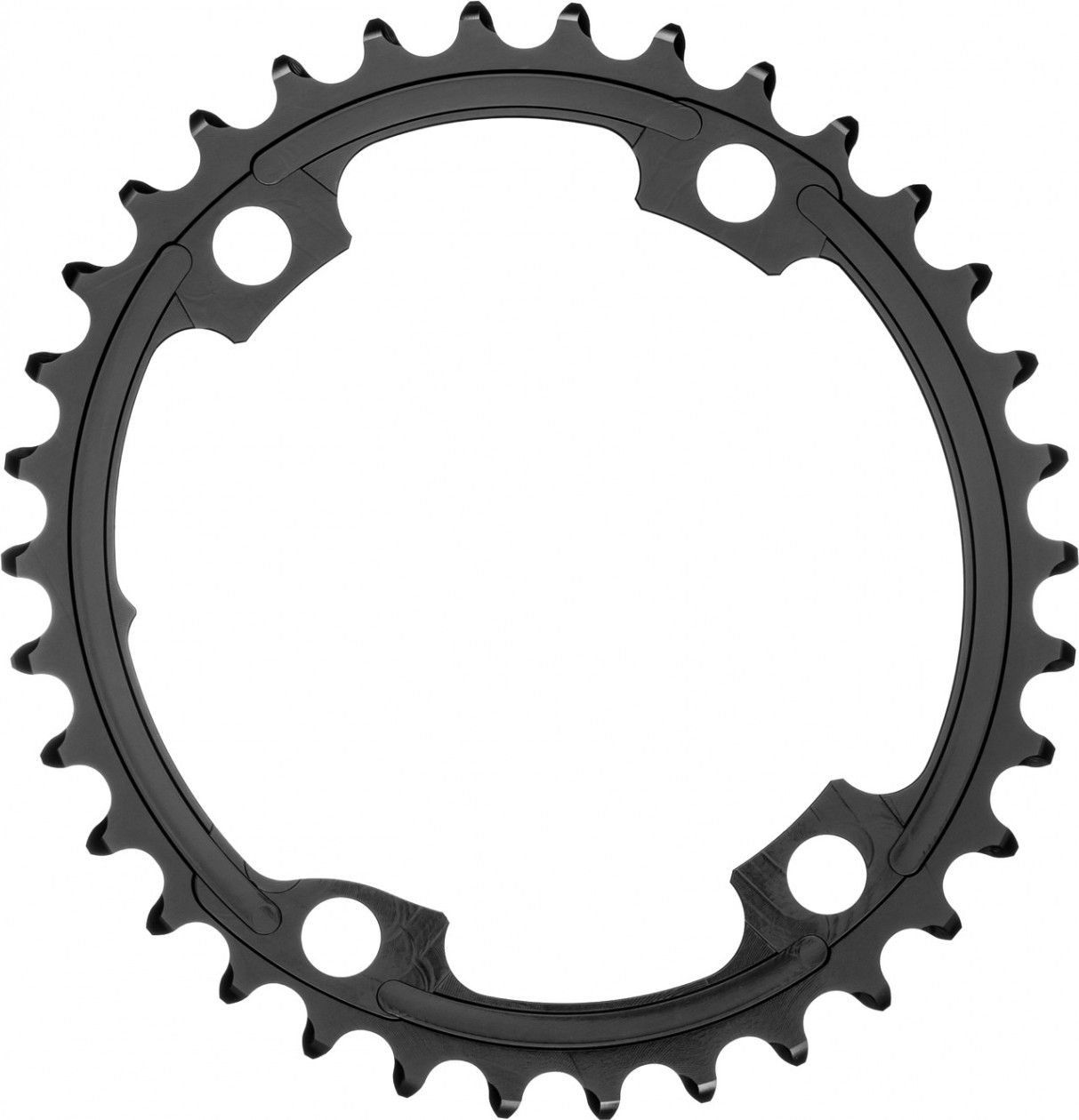 AbsoluteBlack Premium Oval Road 110/4 BCD Chainring for Shimano