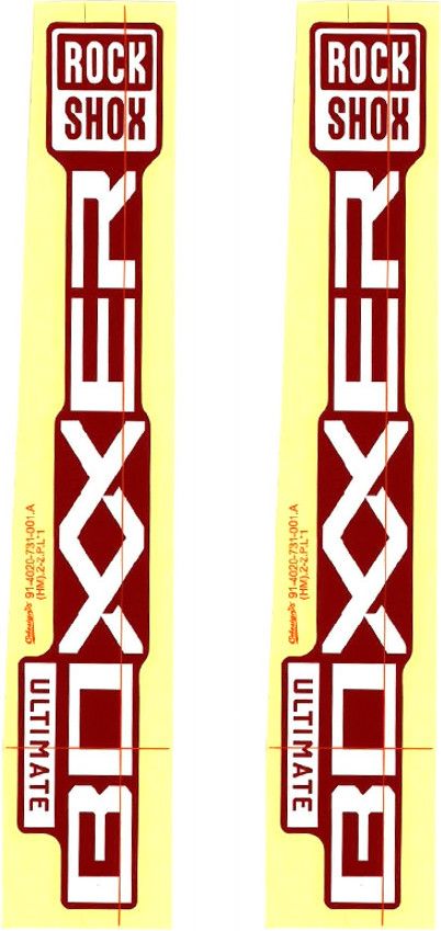 RockShox BoXXer 27.5/29'' Decal Kit Silver Red | Alltricks.com