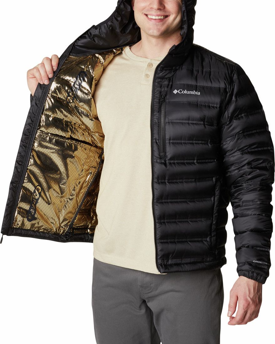 Columbia Sportswear Pebble Peak Down Hooded Jacket - Big - Mens - Laser Lemon