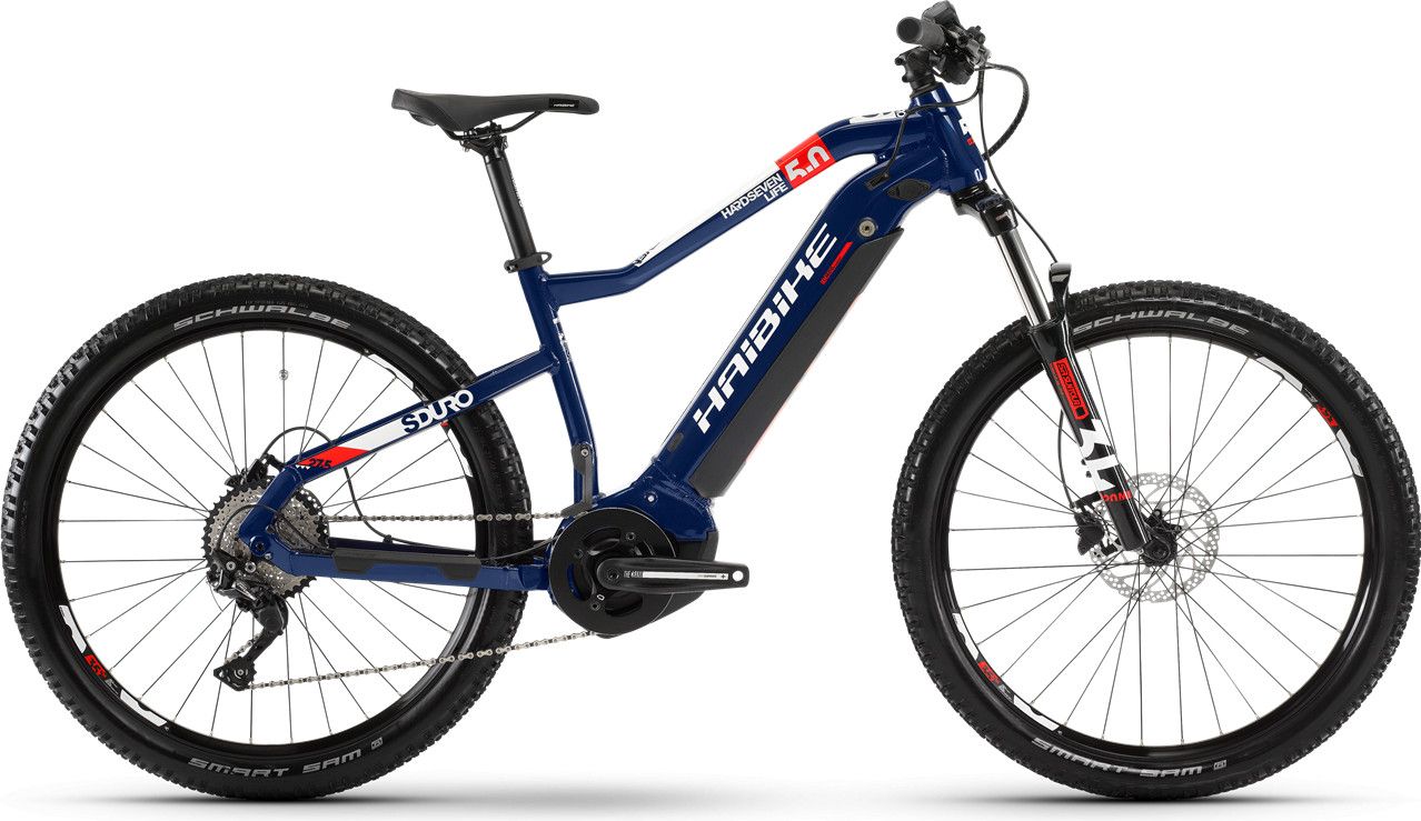 Haibike SDuro HardSeven Life 5.0 Women Electric Hardtail MTB Shimano Deore 10S 500 Wh 27.5 Plus Blue 2020 Alltricks