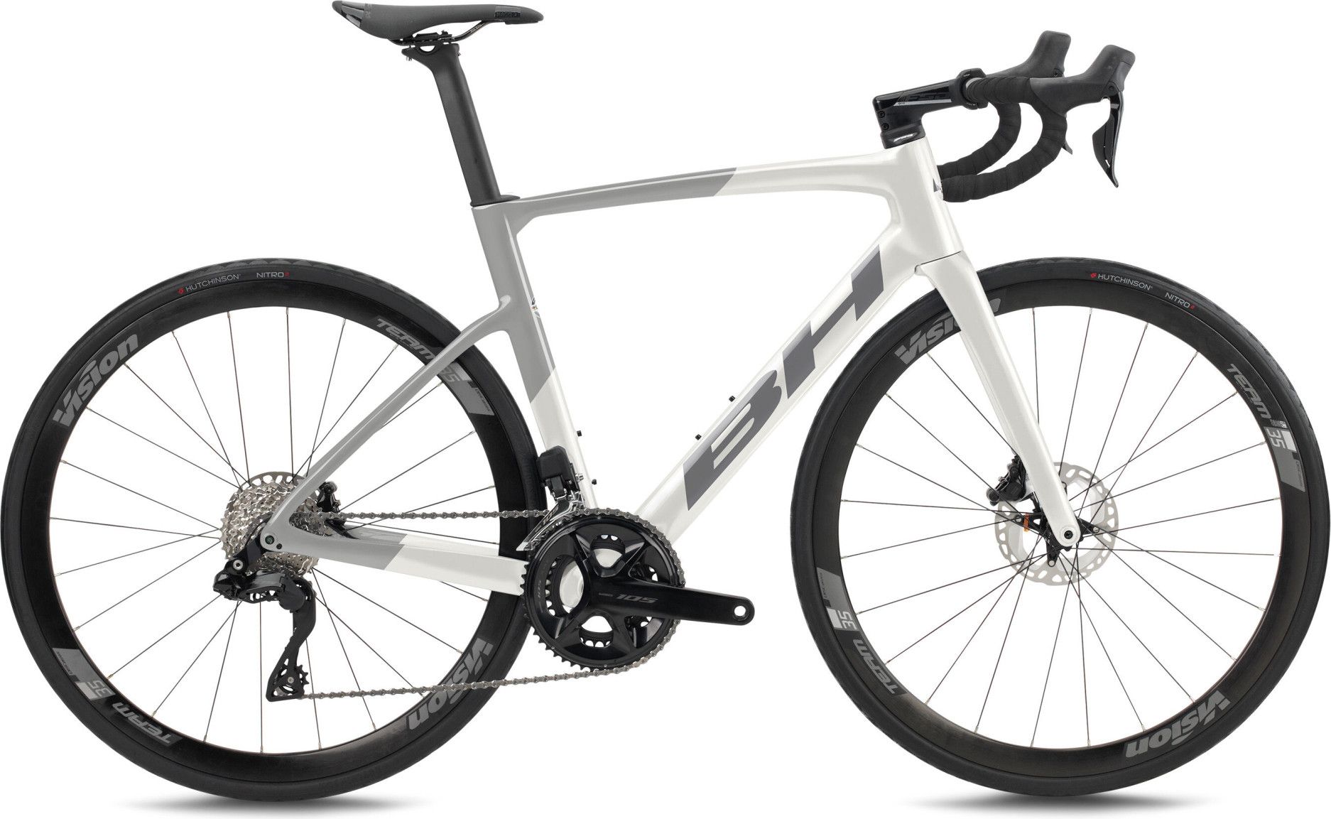 BH RS1 Road Bike Shimano 105 Di2 12V 700 mm White/Gray
