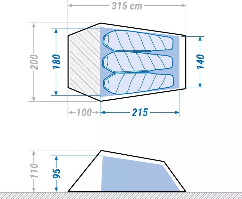 Quechua Tente Forclaz Trek 500 Places Forclaz Trek 900 Ultralight Person  Tent Gray Orange