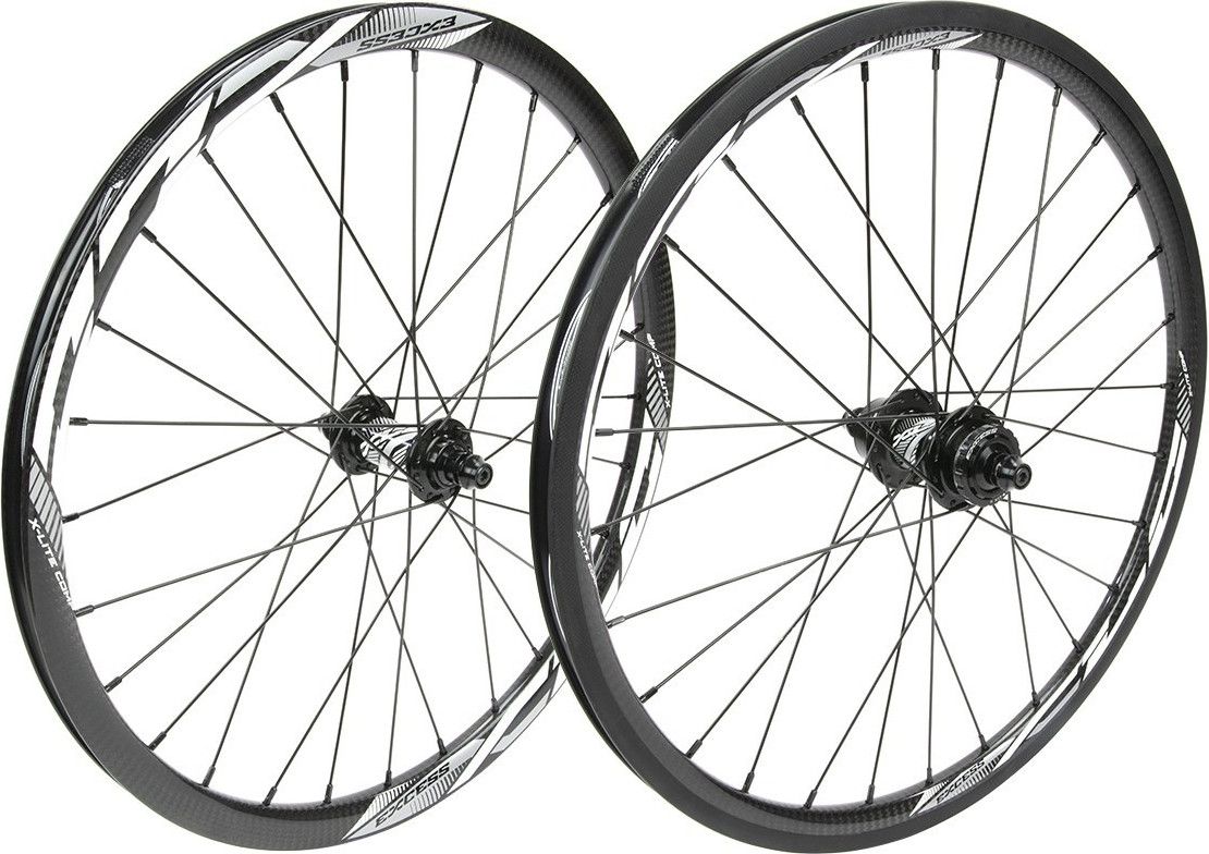 Pair of Excess XLC-3 20'| 451x19.5mm | 36h Hole Wheels Black