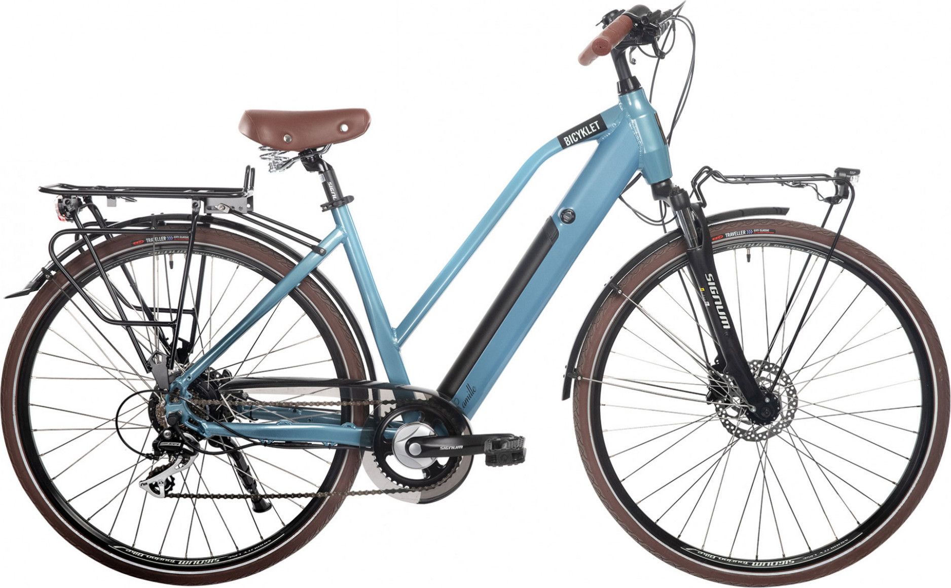 Refurbished Product Bicyklet Camille Electric City Bike Shimano  Acera/Altus 8V 504 Wh 700 mm Blue
