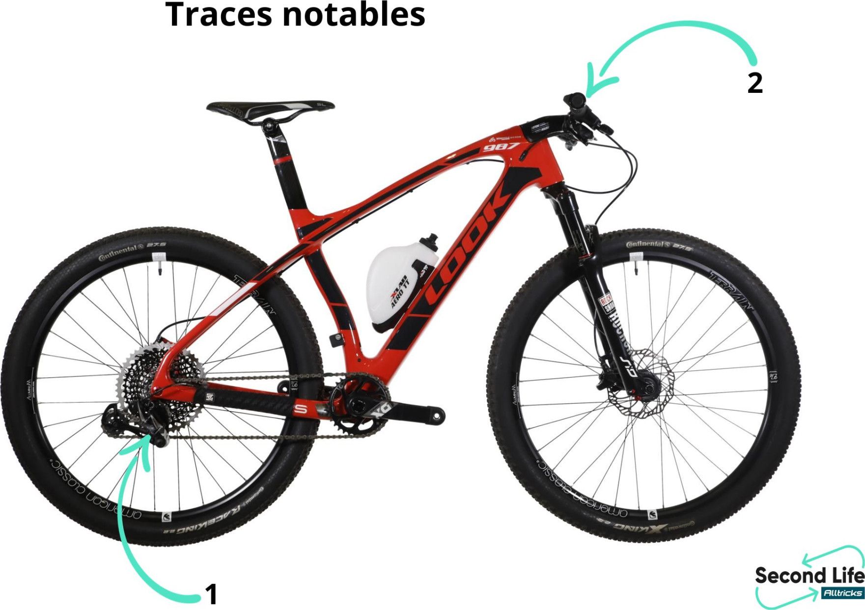 Refurbished Product MTB Semi Rigid Look 987 RS Sram XO1 12V 27.5 Red 2019 Alltricks
