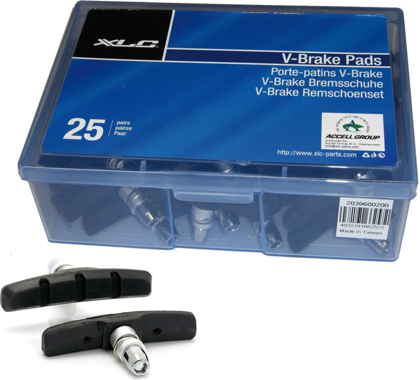 Pastiglie Freno V-Brake Per Bici - 4 Paia (8 Pezzi) Da 70 Mm - Gomma Resistente Per MTB, City Bike E Trekking - Set Anteriore E Posteriore - 2