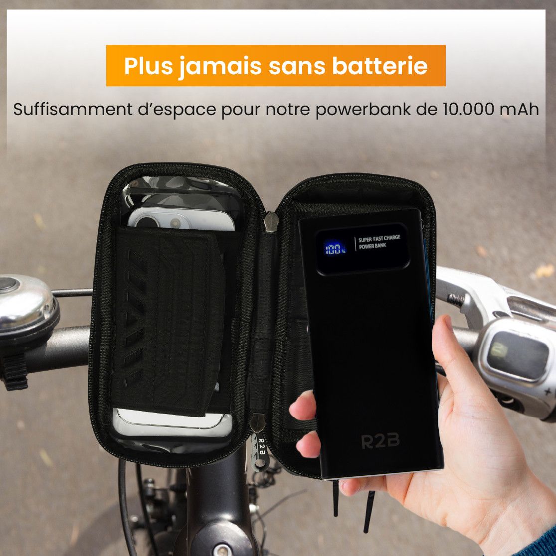 Support de téléphone Celly PowerBike avec PowerBank de 5000mAh