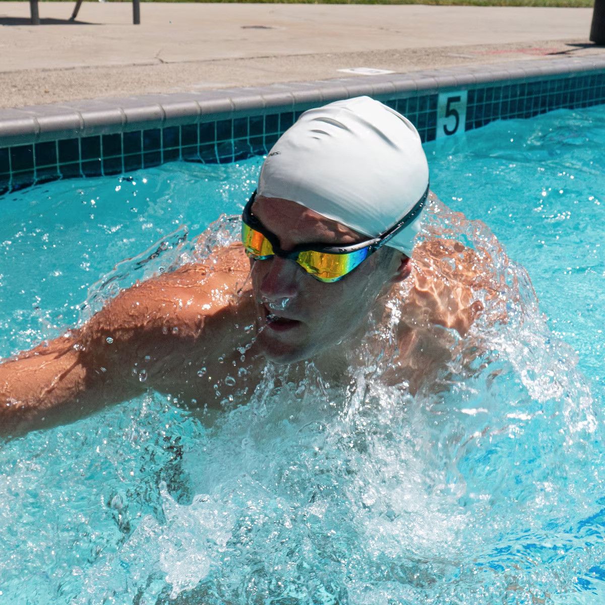 Finis Hayden Swim Goggles Black/Orange Mirror
