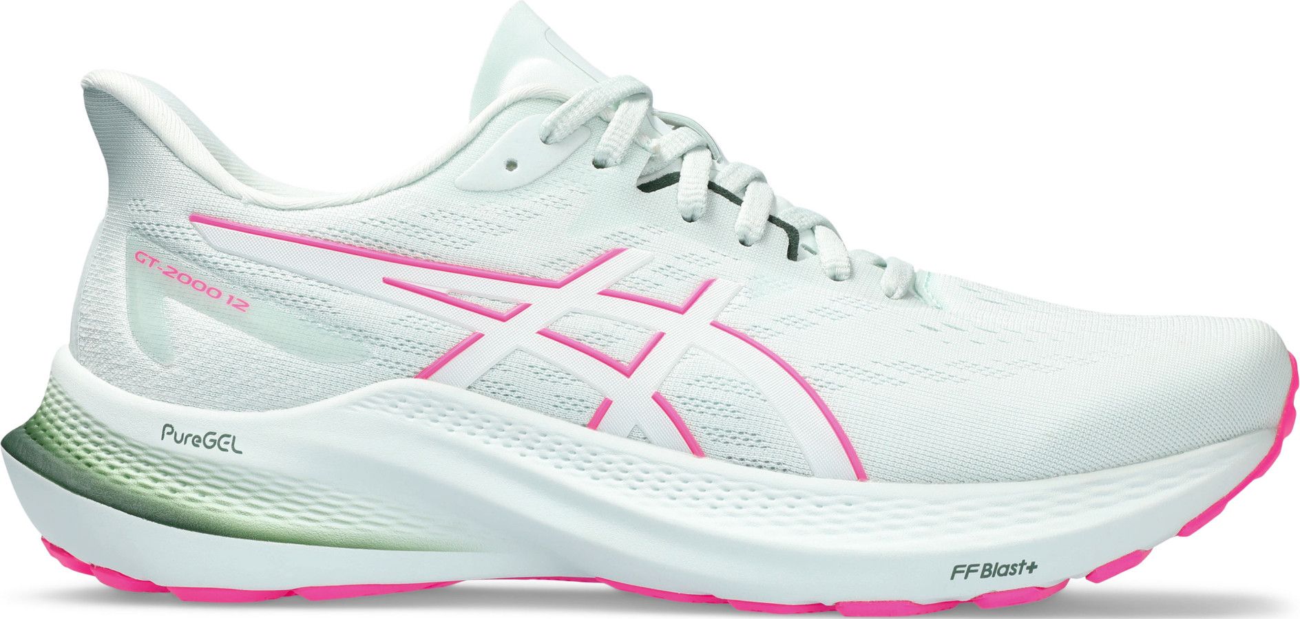 Pink and green asics best sale