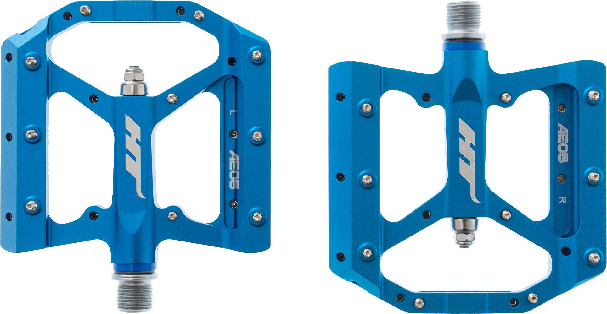 Pédales Vélo Alliage OG Bleues, Plates, Neuves, Compatibles Manivelle 1/2