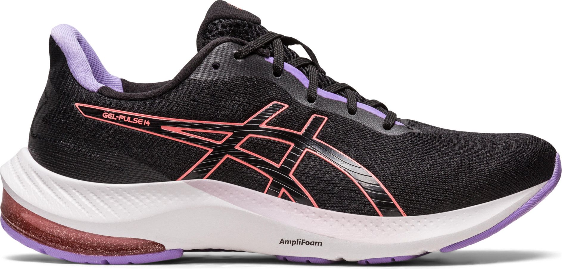 Asics gel pulse 11 d womens running shoes black/grey best sale