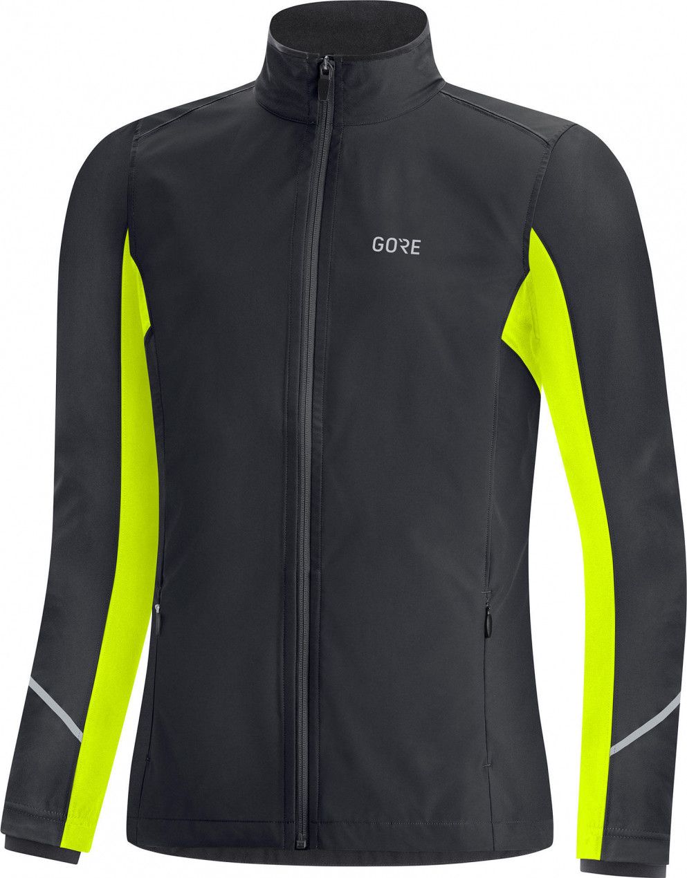 Women s Running Jacket Gore Wear R3 Partial Gore Tex Infinium Black Yellow