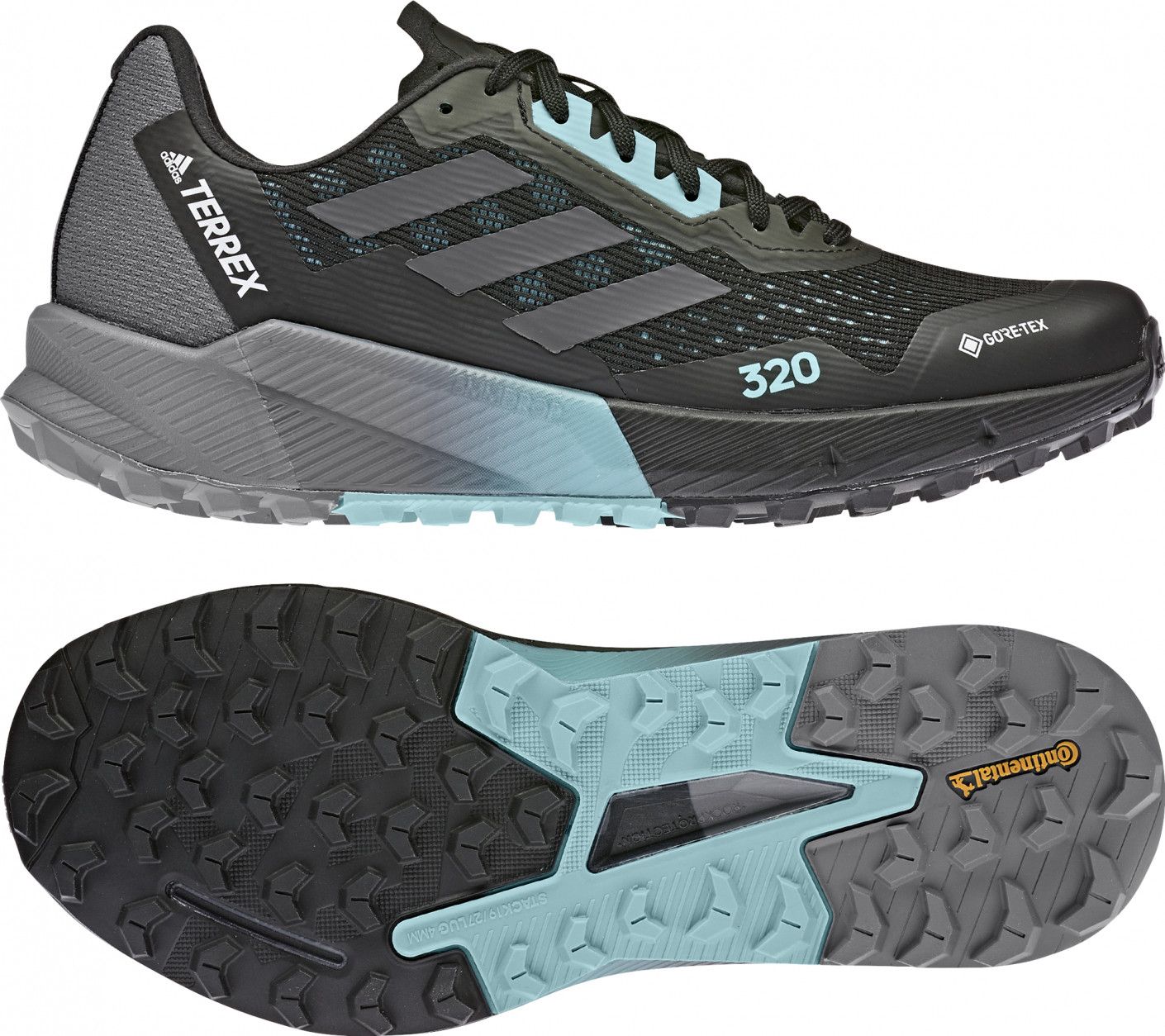 adidas Terrex Agravic Flow 2 GTX Women s Trail Shoes Black Blue Alltricks