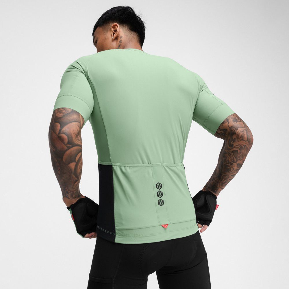 Tenue Cycliste Poches Dos Femme Manches Courtes - Demi-fermeture éclair - Respirant - Poche Dos - Taille S-XXL Maillot Cyclisme