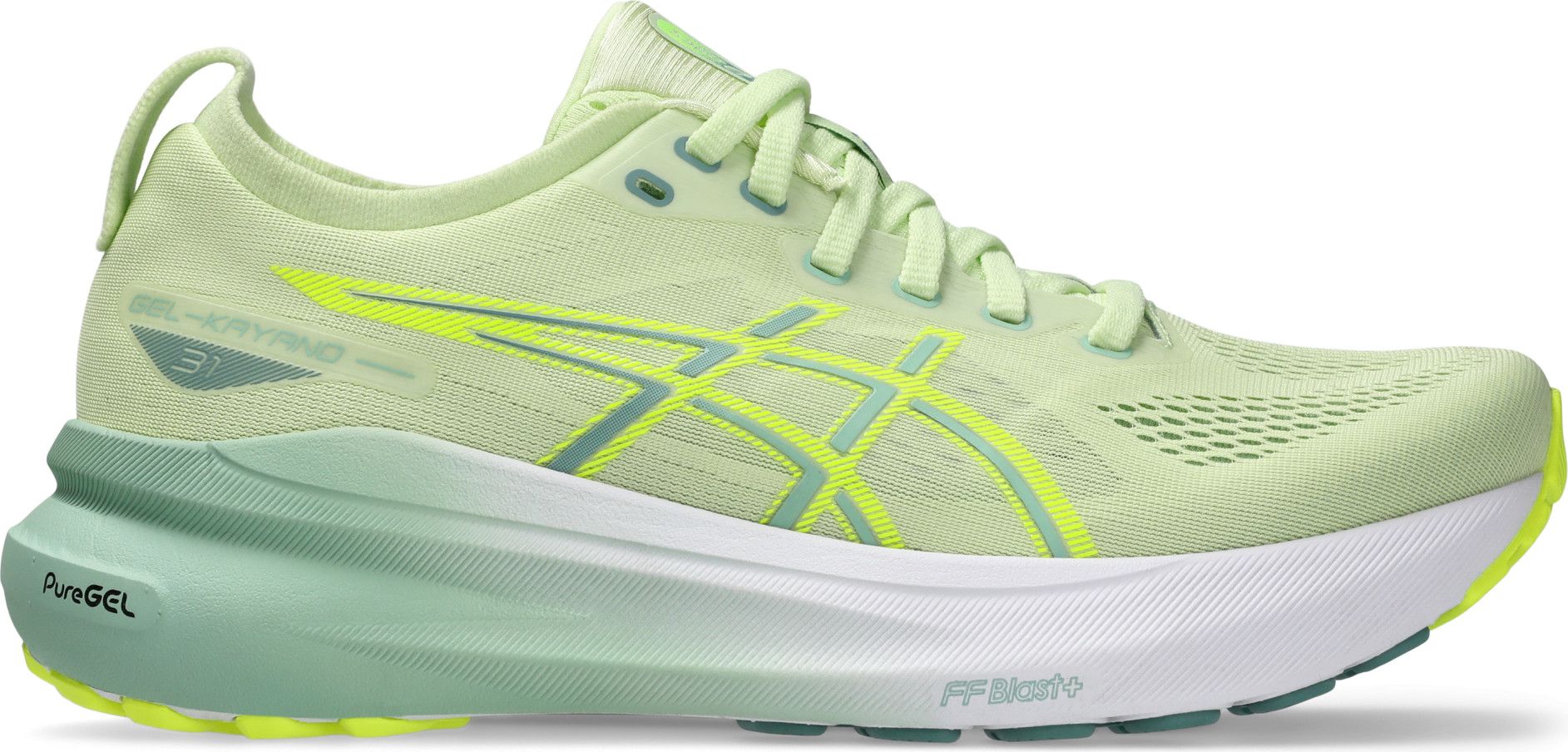 Chaussures Running Asics Gel Kayano 31 Vert Jaune Femme Alltricks