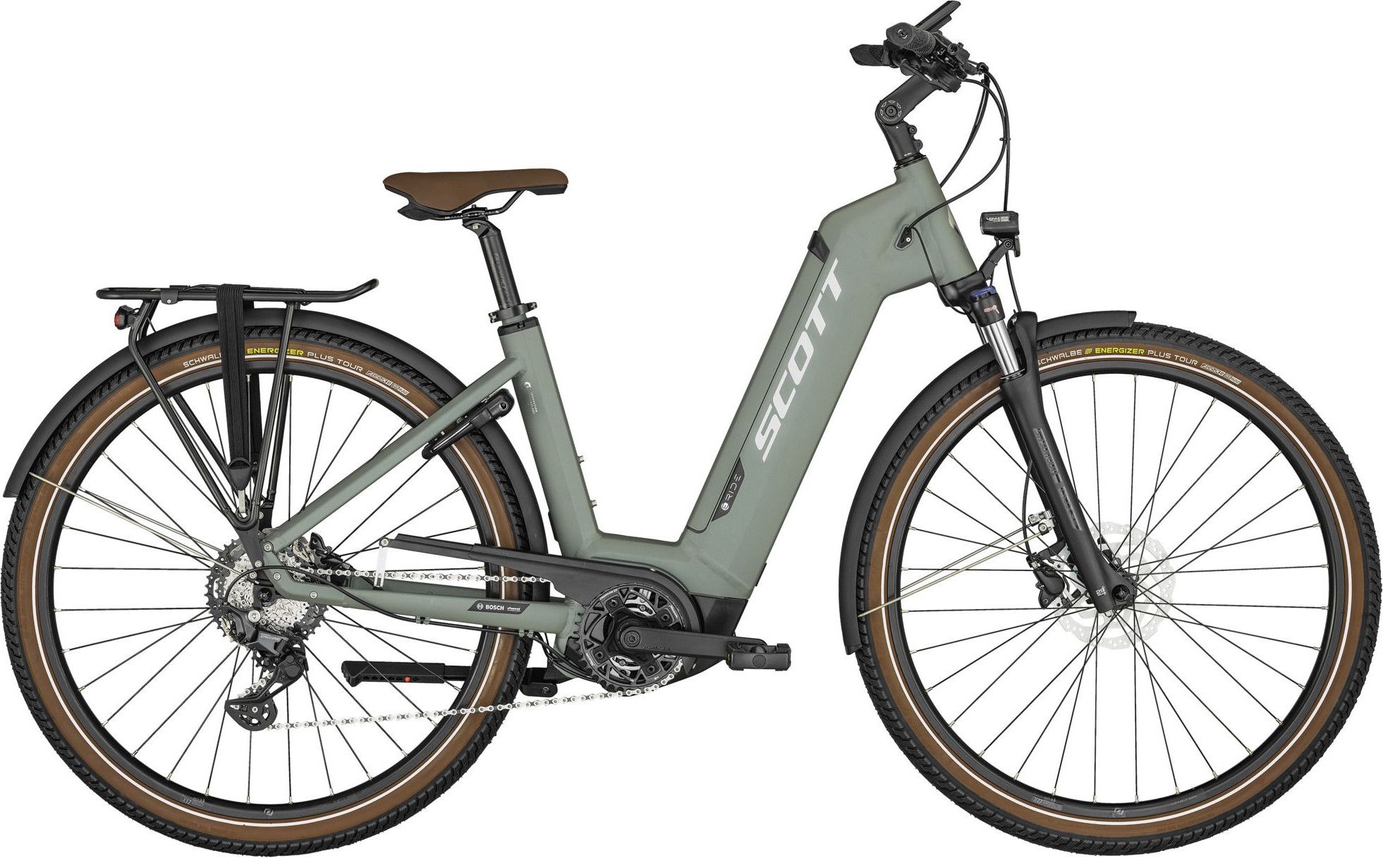 Electric City Bike Scott Sub Sport eRide 20 Unisex Shimano Deore 10V 625Wh  700mm Green