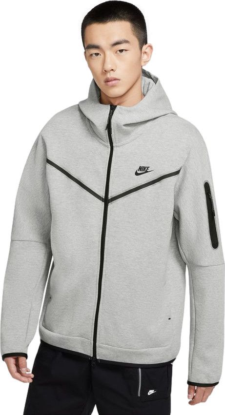 Grey tech fleece hoodie hotsell