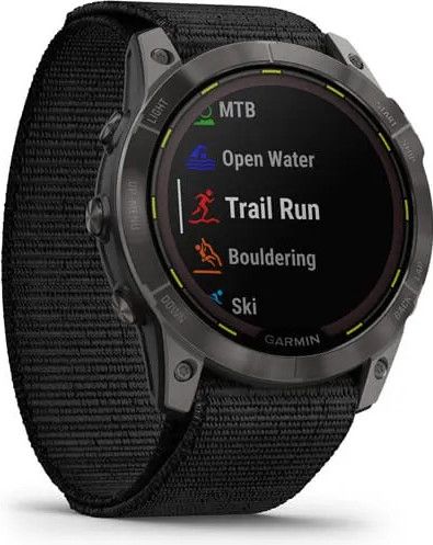 Garmin Enduro 2 Titane Carbon Gray DLC GPS Watch with Black
