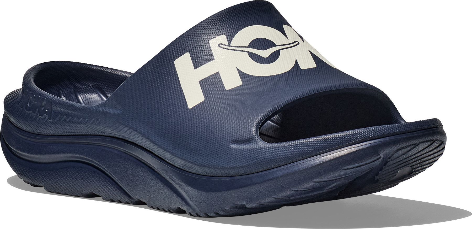 Hoka Ora Athletic Slide Recovery Shoes Blue/White Unisex  display picture 2