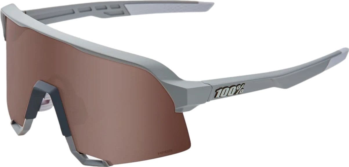 100% S3 Soft Tact Gray - HiPER Mirror Crimson Silver Lenses