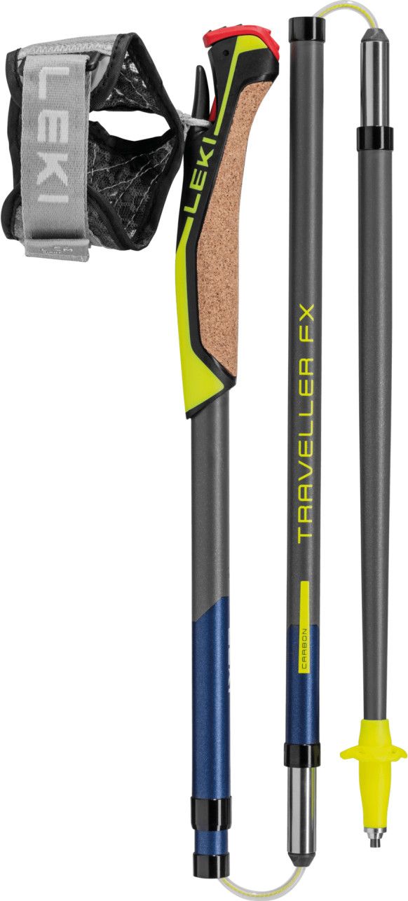 LEKI Speed Pacer Lite 65325501 Bastoncini Nordic Walking In Carbonio - Leggeri E Confortevoli, Blu Metallizzato (115 Cm)