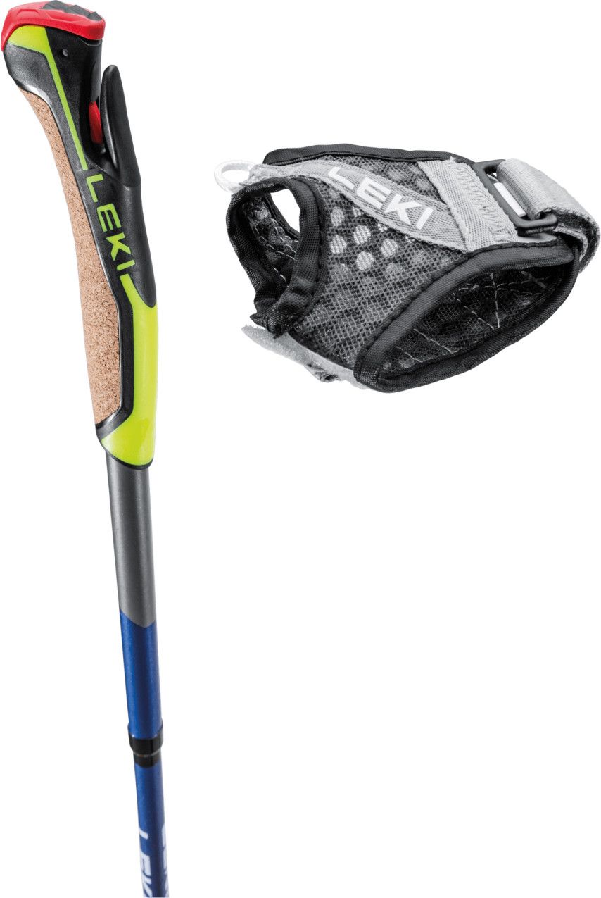 LEKI Speed Pacer Lite 65325501 Bastoncini Nordic Walking In Carbonio - Leggeri E Confortevoli, Blu Metallizzato (115 Cm)