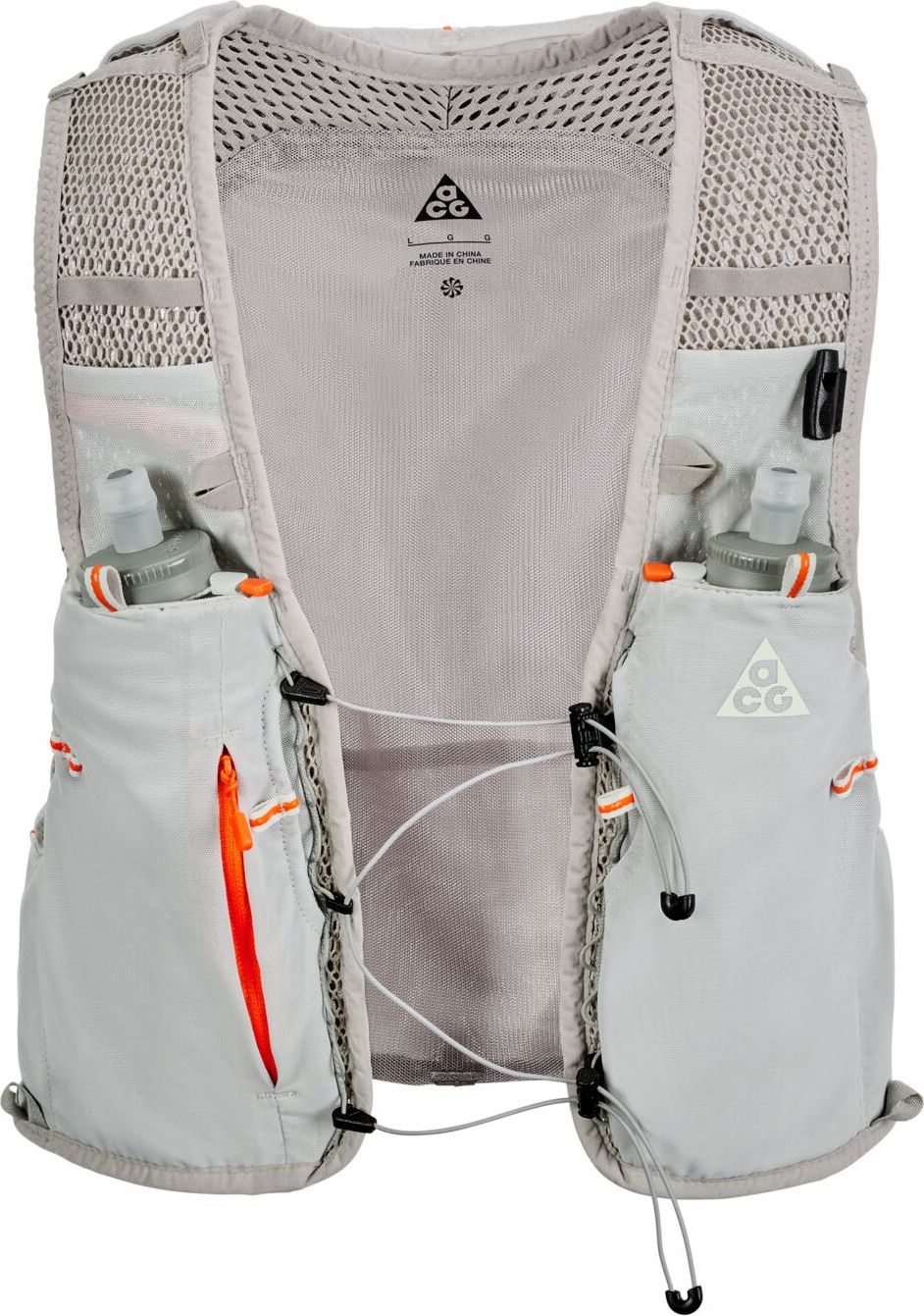 Nike ACG Goat 5L Hydration Pack + 2 x 500ml Flasks Gray Unisex